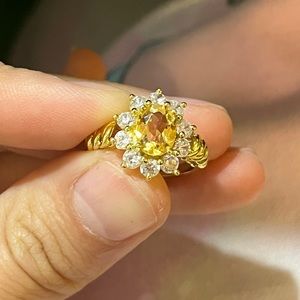 Topaz ring silverS925 national stone